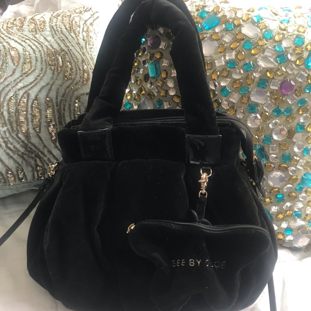 See by Chloe black handbag with crossover strap